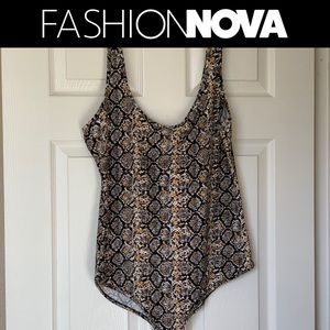 Snakeskin Bodysuit- Fashion Nova